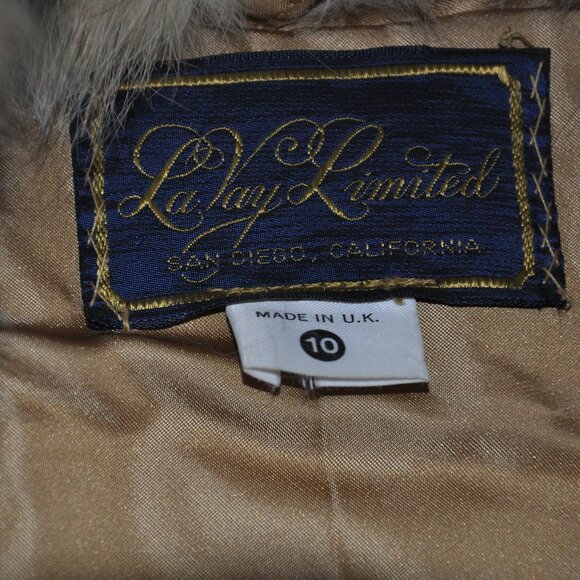 Stunning La Vay Limited 100% Afghan Fox Fur Coat 10 (S-M) Made in UK - Picture 14 of 16